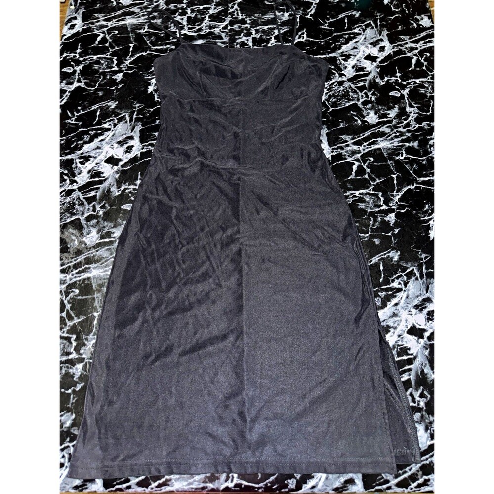 Vintage T.H.S Black Dress Spaghetti Strap Mini dress